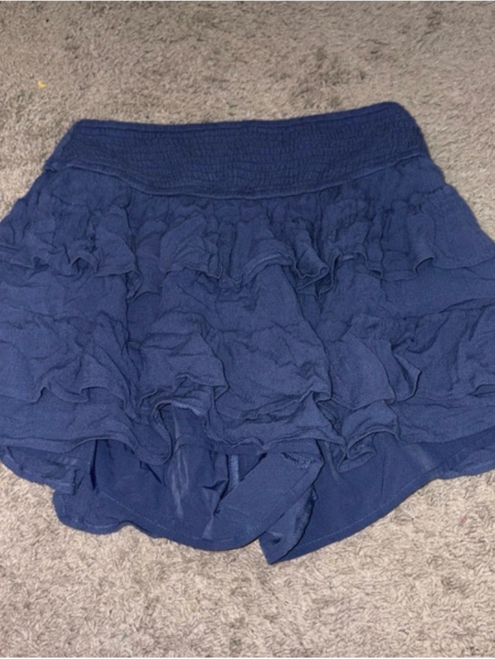 Hollister Navy Layered Ruffle Skort